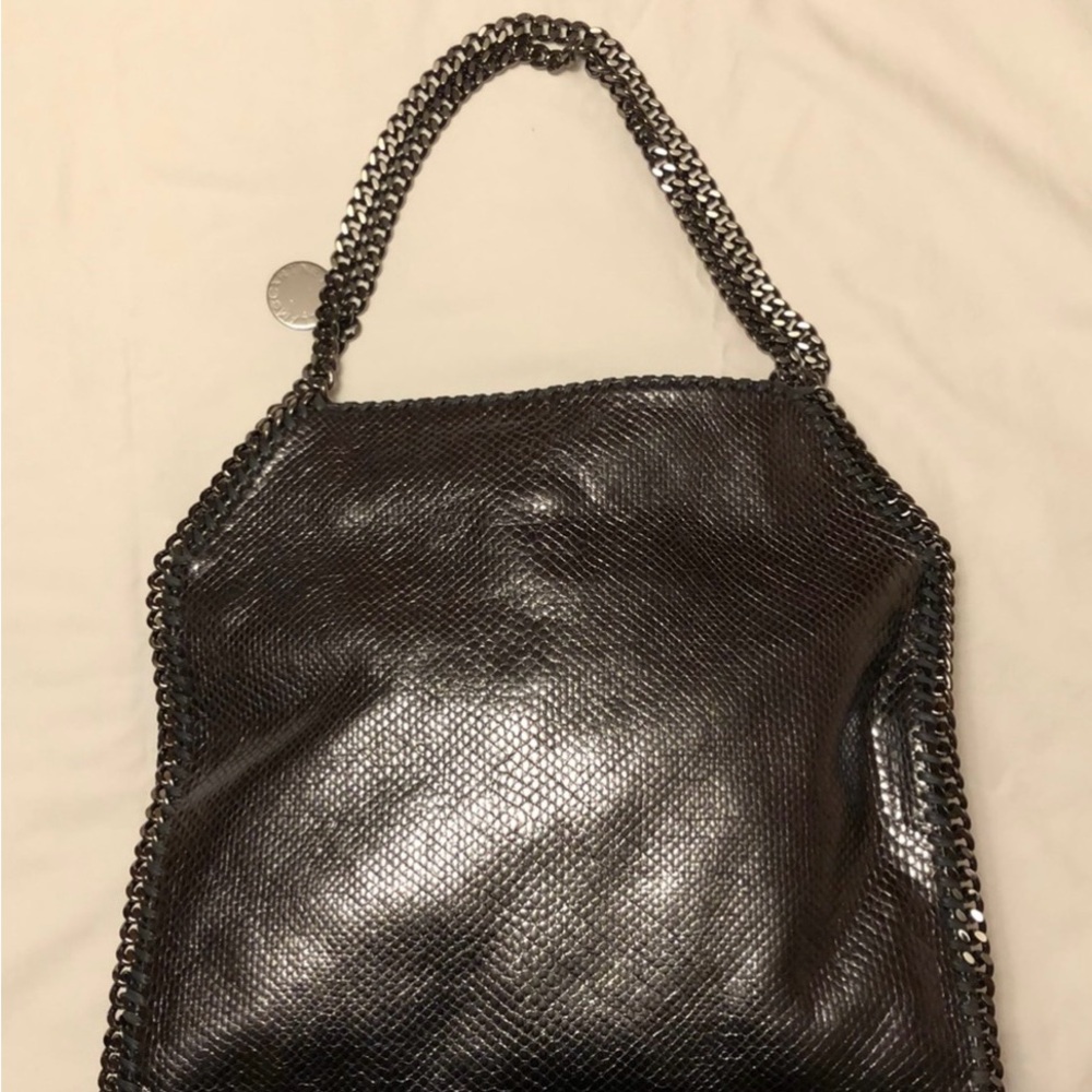 Stella McCartney Elegant Pewter Chain-Trimmed Women's Bag